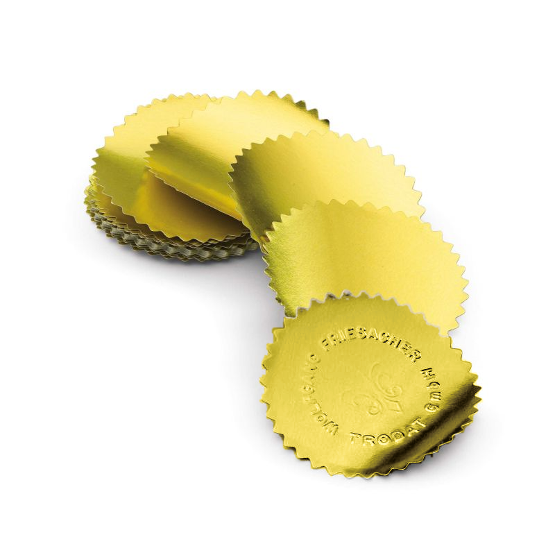250 Siegeletiketten, Ø 55mm, gold