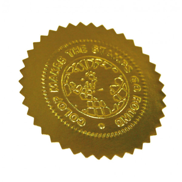 250 Siegeletiketten, Ø 55mm, gold Bild 3